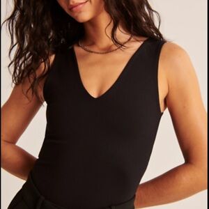 Abercrombie & Fitch Black V-Neck Bodysuit